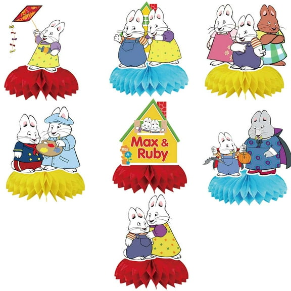 Max and Ruby Honeycomb Centerpieces Table Toppers Decorations for Birthday Party Decor Supplies