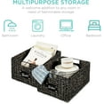 thumbnail image 6 of Neatifyes Pantry Baskets Set of 2 16x12in Water Hyacinth Storage Baskets, Woven Wicker Kitchen Organizers with handles w/Chalkboard Label Chalk Marker - Black, 6 of 7