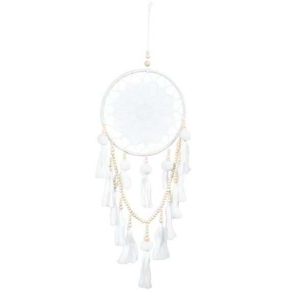 Dream Catcher Hanging Dream Catcher Wood Beads And Feathers And Iron Rings Hand-knit For Office Home Hotel Bedroom