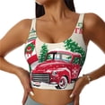 thumbnail image 1 of Fotbe Merry Christmas 1 Sujetador Deportivo Largo sin Aros para Mujer con Almohadillas y Soporte Medio, Transpirable y Absorbente, Camiseta Tipo Chaleco o Tank Top-Small, 1 of 8