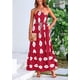 thumbnail image 4 of Vestido PRETTYGARDEN Maxi de un Hombro Vino Rojo Floral Talle M, 4 of 8