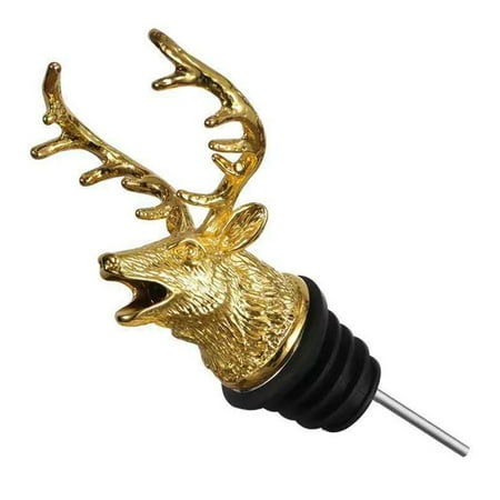 

SUNFEX Zinc Alloy Deer Head Red Wine Aerator Pourer Spout Wine Bottle Stopper Tool