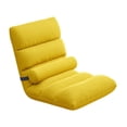 thumbnail image 4 of Silla de suelo con respaldo, sillas plegables, silla cómoda y suave para juegos, sala de lectura con sofá reclinable plegable de 5 posiciones. Amarillo, 4 of 8