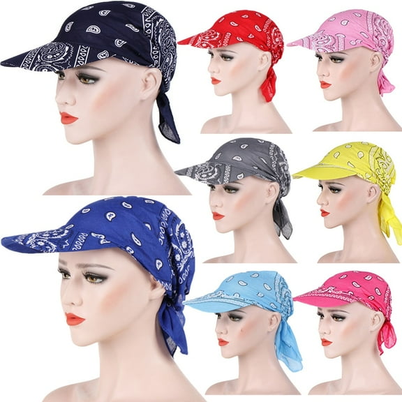Walbest Creative Weat Wicking Beanie Cap Chemo Cap Bandana Head Scarf Hat for Women Adjustable, Assorted Paisley Print Biker Hat Hood Headband Headscarf Doo Rags Head Wraps Costume