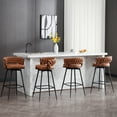 thumbnail image 5 of BFZ Counter Height Bar Stools with Woven Back and Footrest, Whiskeybrown (Set of 2), 5 of 8