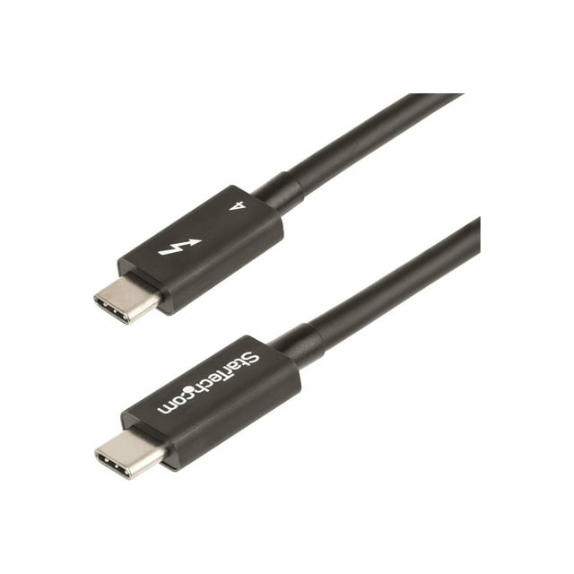 StarTech.com 1.6ft (50cm) Thunderbolt 4 Cable, 40Gbps, 100W Power Delivery, 4K/8K Video Support, Intel-Certified Thunderbolt Cable - Compatible w/ USB4/Thunderbolt 3/USB 3.2/USB Type-C/DisplayPort (TBLT4MM50CM) - Thunderbolt cable - Thunderbolt 4 (M) to Thunderbolt 4 (M) - USB4/Thunderbolt 3/USB 3.2/USB Type-C/DisplayPort - 1.6 ft - 4K support, 8K support, passive, USB Power Delivery (100W) - black
