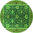 thumbnail image 1 of Ahgly Company Indoor Round Oriental Green Industrial Area Rugs, 7' Round, 1 of 4