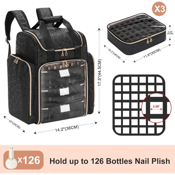 Extra Large Nail Polish Organizer Bag