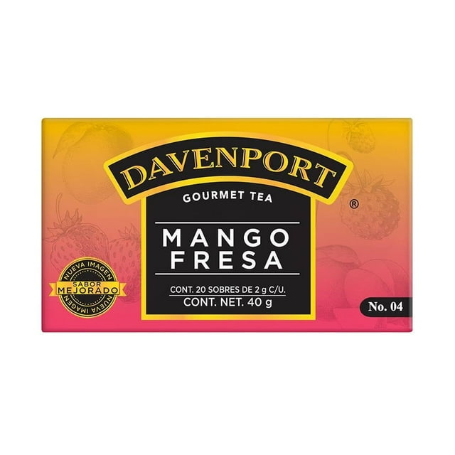 Té gourmet Davenport mango-fresa 20 sobres de 2 g c/u