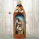 thumbnail image 2 of Estantería de escritorio con forma de capa, estilo escena religiosa, para el hogar, jardín, estudio, decoración. Nació: escena religiosa, estantería de capa, base de madera, diseño plegable,, 2 of 8