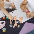 thumbnail image 2 of EeaseMX 5 piezas de decoración DIY con forma de hongo, juguetes de madera sin terminar, grafiti para niños, hongo, 2 of 7