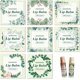 thumbnail image 1 of 80 pegatinas autoadhesivas para bálsamo labial, 8 estilos, con forma de hoja verde, para bálsamo labial casero, estilo vintage, cuadradas, para bricolaje., 1 of 9