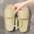thumbnail image 2 of No Drill Wall Mount Shoe Organizer, Multi Hook Slipper Hat Towel Storage Rack, Adhesive Hanging Home RV Accessory Shelf,4.13x3.58 Inch Space Saving Entryway Wall Suspension Storage Holder,Green-2 PCs, 2 of 7