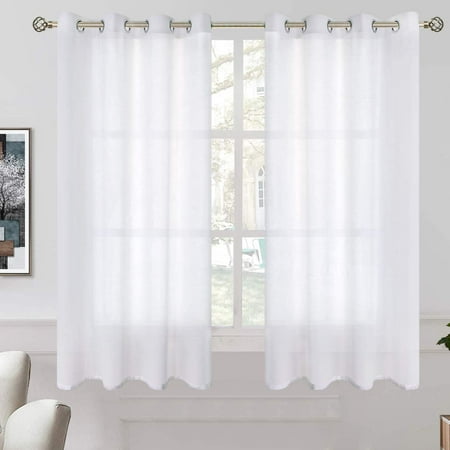 Linen Look Semi Sheer Curtains For, Light Filtering Curtains Vs Sheer
