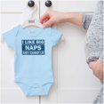 thumbnail image 5 of I Like Big Naps And I Cannot Lie Romper Boys or Girls Infant Baby Brisco Brands 6M, 5 of 6