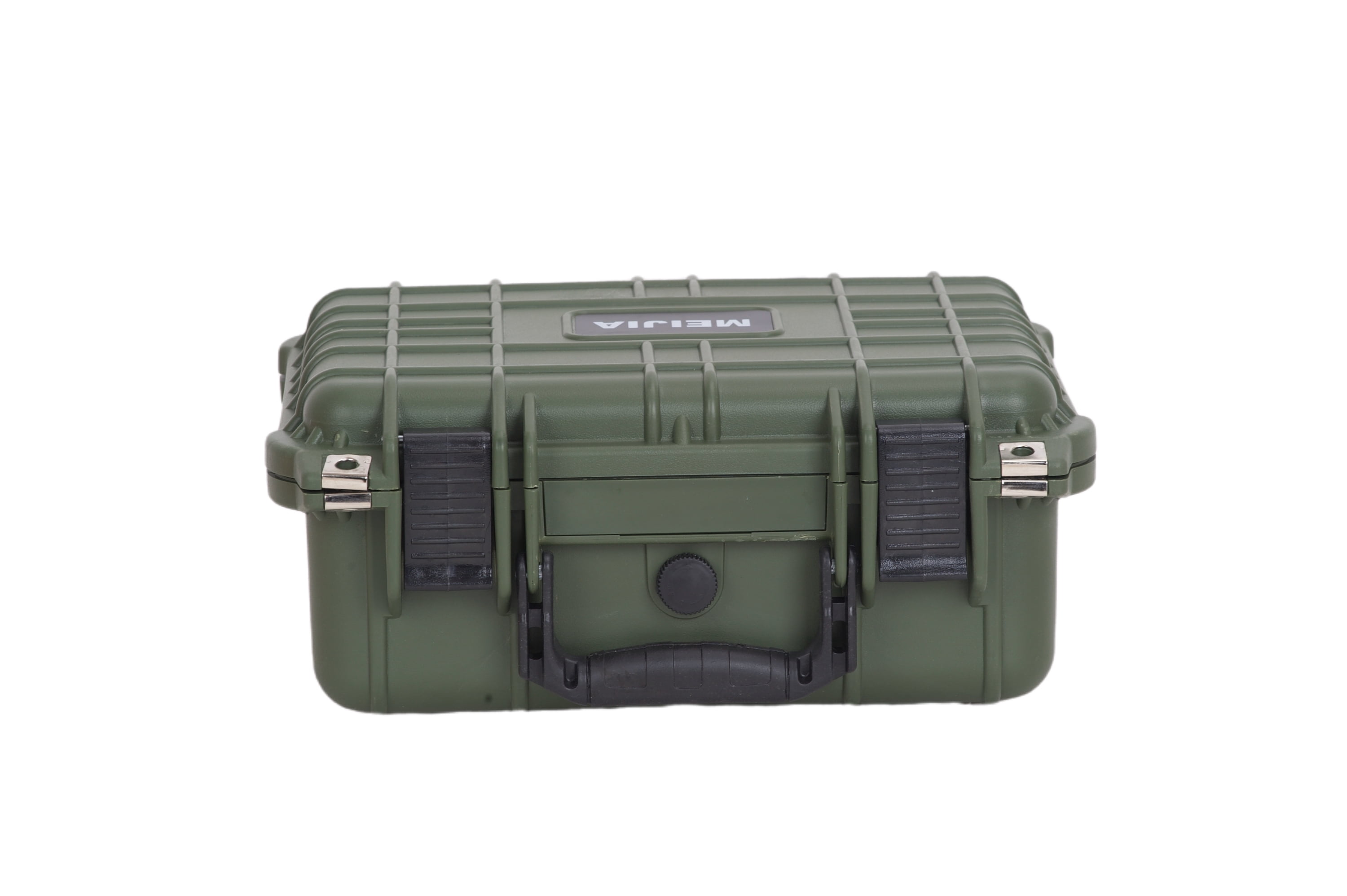 MEIJIA Portable All Weather IP67 Waterproof Hard Case with Foam,Green,13.35 x11.63x5.98inches