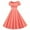 Orange, variant on Womens Summer Dresses Neck Party Retro 60S Sleeve Swing Short 50S Vintage Gift Dress
