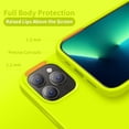 thumbnail image 4 of Designed for iPhone 13 Pro Case, Silicone Ultra Slim Shockproof Protective Phone Case with [Soft Anti-Scratch Microfiber Lining], 6.1 inch, Fluorescent Green, 4 of 13