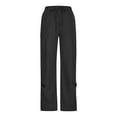 thumbnail image 6 of SUYOLL Women Trousers Casual Solid Color Loose Drawstring with Pockets Elastic Waist Long Sporty Pants, 6 of 6