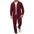 thumbnail image 4 of Men's Tracksuits 2 Piece Sets Outfits For Men Casual Athletic Sweatsuit Full Zip Pullover Long Sleeve Running Sport Outfits Jogging Tracksuit Mens, 4 of 5