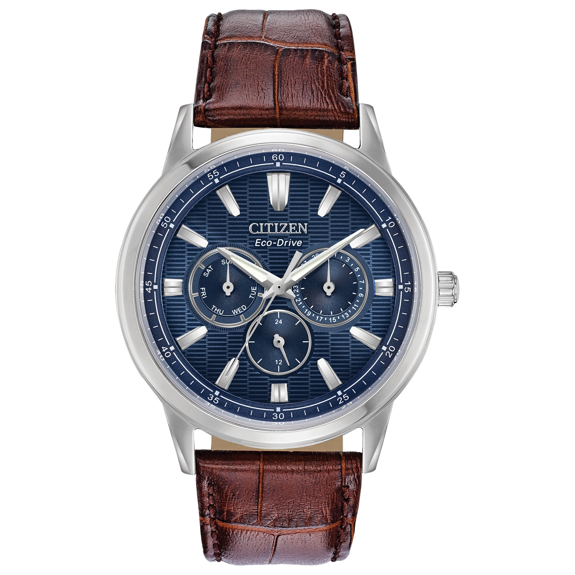 Citizen Men's Eco-Drive Corso Leather Strap Watch BU2070-12L