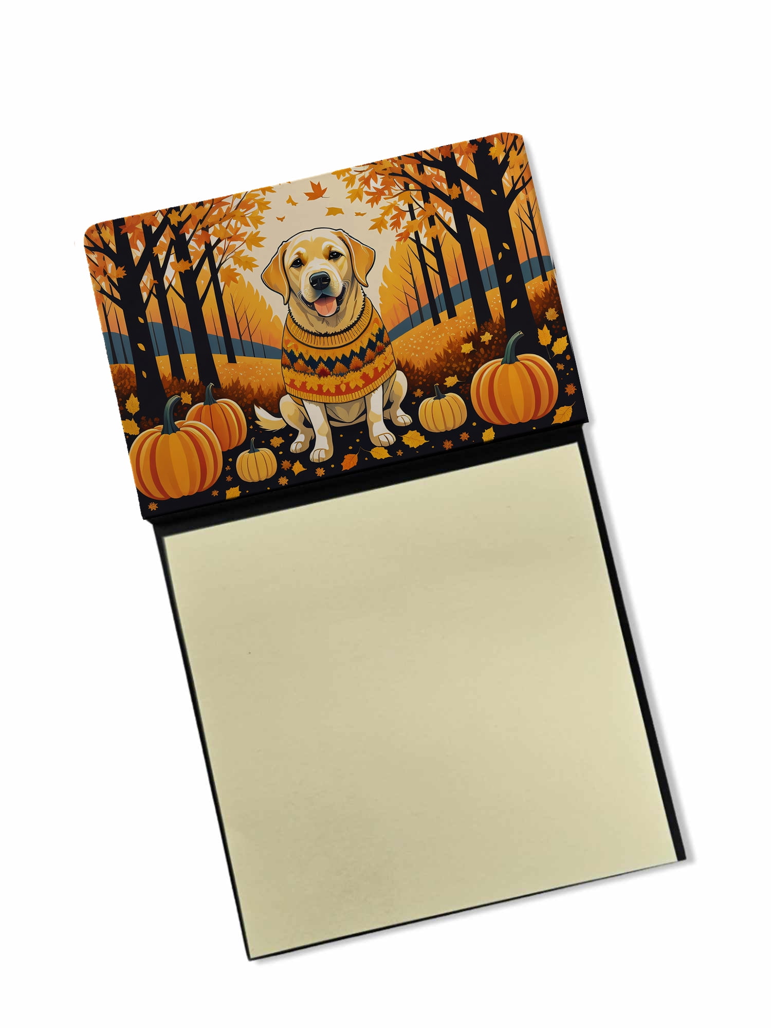 Siberian Husky Fall Sticky Note Holder 3.25 in x 5.25 in