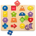 thumbnail image 1 of Rompecabezas Montessori Toy Coogam con forma de madera de 3 a 5 años, 1 of 7