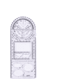 thumbnail image 4 of Multifunctional ruler elementary school student math small high school function template suit round activity small Carney drawing ruler, 4 of 4