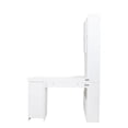 thumbnail image 5 of L Shaped Computer Desk, L Shape Table with Drawers Bookshelf, Gaming Desk Corner Desk Home Office Desk Table for Work Study Writing Gaming, White, 5 of 7