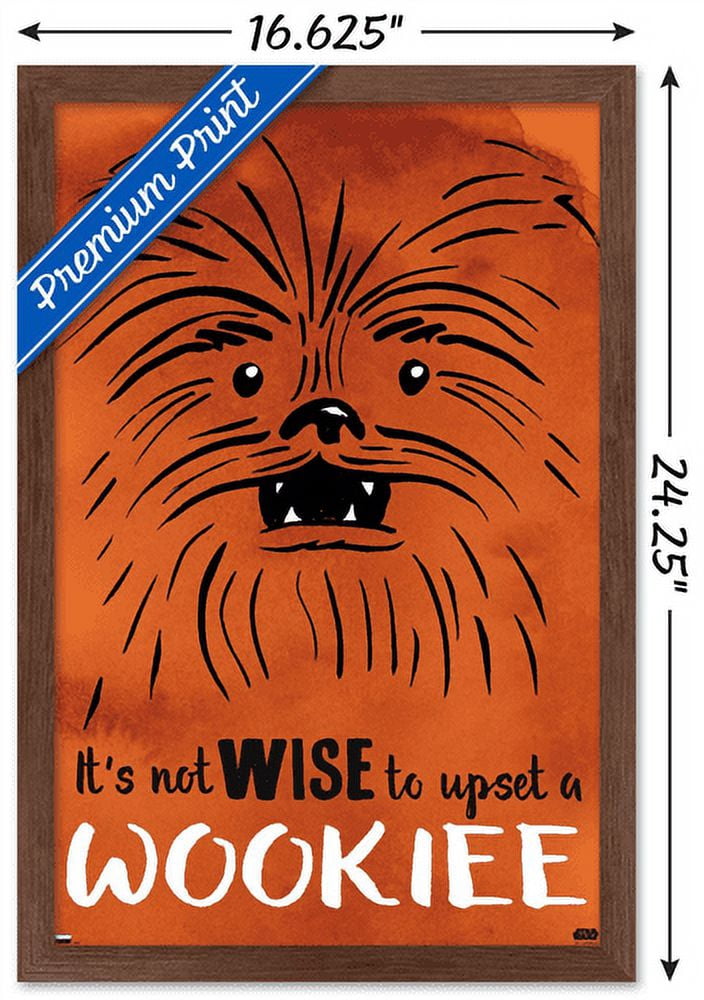 Star Wars: Saga - Upset A Wookiee Wall Poster, 14.725" x 22.375", Framed