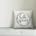 thumbnail image 2 of Creative Products Hello Spring Wreath 16x16 Spun Poly Pillow, 2 of 2