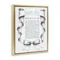 thumbnail image 3 of Stupell Industries Laundry Definition Vintage Bow Gold Framed Floater Canvas Wall Art design by Lettered and Lined, 21 x 17, 3 of 9