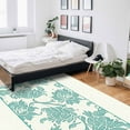 thumbnail image 6 of Area Rugs Indoor Non-Slip Rectangle Rug 5x7 Ft Sage Green Ethnic Flower and Plant Printing Rug Rubber Backing Floor Mats Non Shedding Home Decor Carpet for Entryway Living Room, 6 of 8