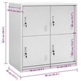 thumbnail image 4 of vidaXL Locker Cabinet Light Grey 90x45x92.5 cm Steel, 4 of 5