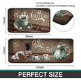 thumbnail image 3 of 2 Piece Coffee Kitchen Decor Rug Set, Home Kitchen Sink Rugs and Mats Non Skid Washable Absorbent Microfiber Kitchen Floor Carpet 17"x47"+17"x30", 3 of 6