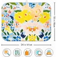 thumbnail image 7 of Blue and Yellow Floral Large Dish Drying Mats, Reversible Dish Drying Pads for Kitchen Counter Foldable and Stored in a Drawer,18"x24" Extra Large Draining Mat Protect for Kitchen,Bar Counter, 7 of 7