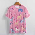 thumbnail image 4 of Cool Horse T-Shirt O Neck Retro Print Big Size T-Shirts Short Sleeve Tees Womens Pretty Design, 4 of 5