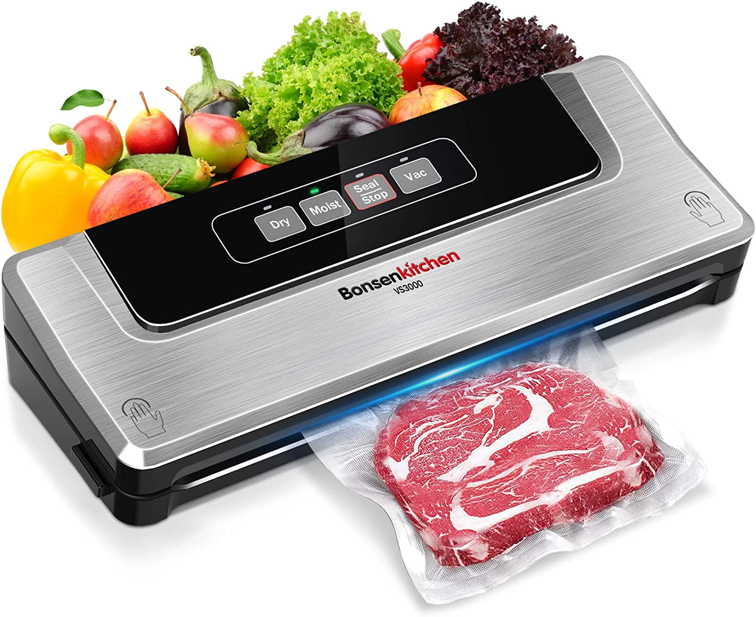 Bonsenkitchen Food Vacuum Sealer Machine with Sealer Machince Kits,Dry