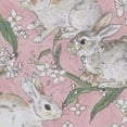 thumbnail image 5 of JEUXUS Shower Curtain Set Cute Bunny with Lilies Multiple Sizes White, 5 of 7