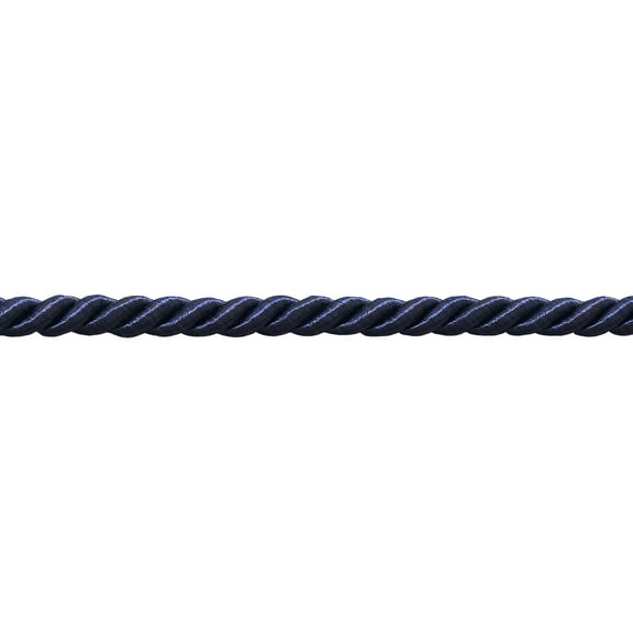 3/8" (1cm) Decorative Twisted 3-ply Rope Cord Trim # 0038NL,, Dark Navy Blue #J3 (Dark Blue) 12 Yards (36 ft/11m)