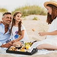 thumbnail image 6 of Bed Tray Table with Folding Legs Wooden Serving Breakfast in Bed or Use As a Platter Tray(Black), 6 of 6