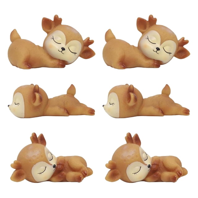 Juego de 6 elegantes figuras de ciervos 2x Style02 y 2x Style03 y 2x Style04
