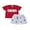 Red, variant on BemeyourBBs Kids Toddler Boy Summer Clothes Infant Baby Boys Crayfish Outfits Lobster Embroidery Short Sleeve TShirt Tops with Stripe Shorts Set Toddler Baby Boys Summer Outfit