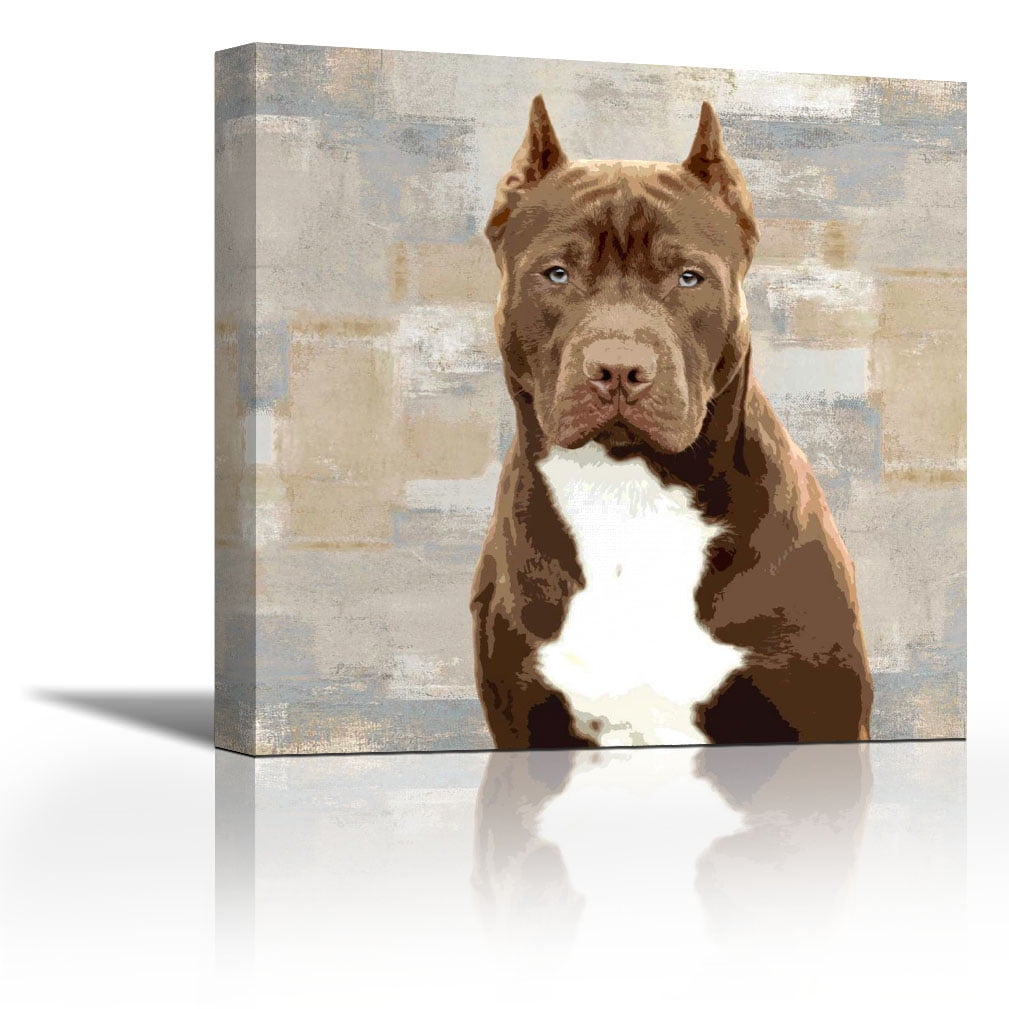 Pit Bull Contemporary Fine Art Giclee on Canvas Gallery Wrap wall