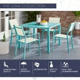 thumbnail image 2 of Mod Luna 5-Piece Patio Dining Set in Teal with 4 Sling Dining Chairs and 41-in. Slat Dining Table, 2 of 8