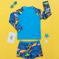 thumbnail image 5 of GYRATEDREAM Boys Swimsuit Rash Guard Toddler Kids Long Sleeve Shark Two Piece, 5 of 8