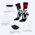 thumbnail image 3 of Four Seasons Universal Socks - 2 Pairs Festive Design with Santa Hat & ' HAPPY ' Text Colorful Christmas Lights Unisex Trendy Socks, 3 of 5