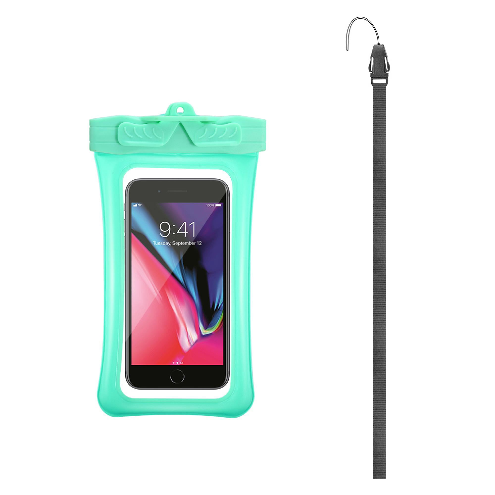 Waterproof Phone Pouch 2-Pack, IPX8 Floating Cellphone Dry Bag with Clear Touchscreen Window for Beach, Cruise & Travel