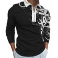 thumbnail image 1 of Playeras Básicas Para Hombre, Camiseta Informal De Otoño Con Estampado De Colores Y Cuello Vuelto, Camiseta De Manga Larga, 1 of 8