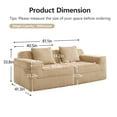 thumbnail image 4 of Newest Modular 2 Seat Loveseat Boneless Sofa, Cloud Sectional Couch,Deep Seat, Modern Modular 2-Seat Sofa Couch,Throw Pillows Corduroy Fabric Camel, 4 of 11
